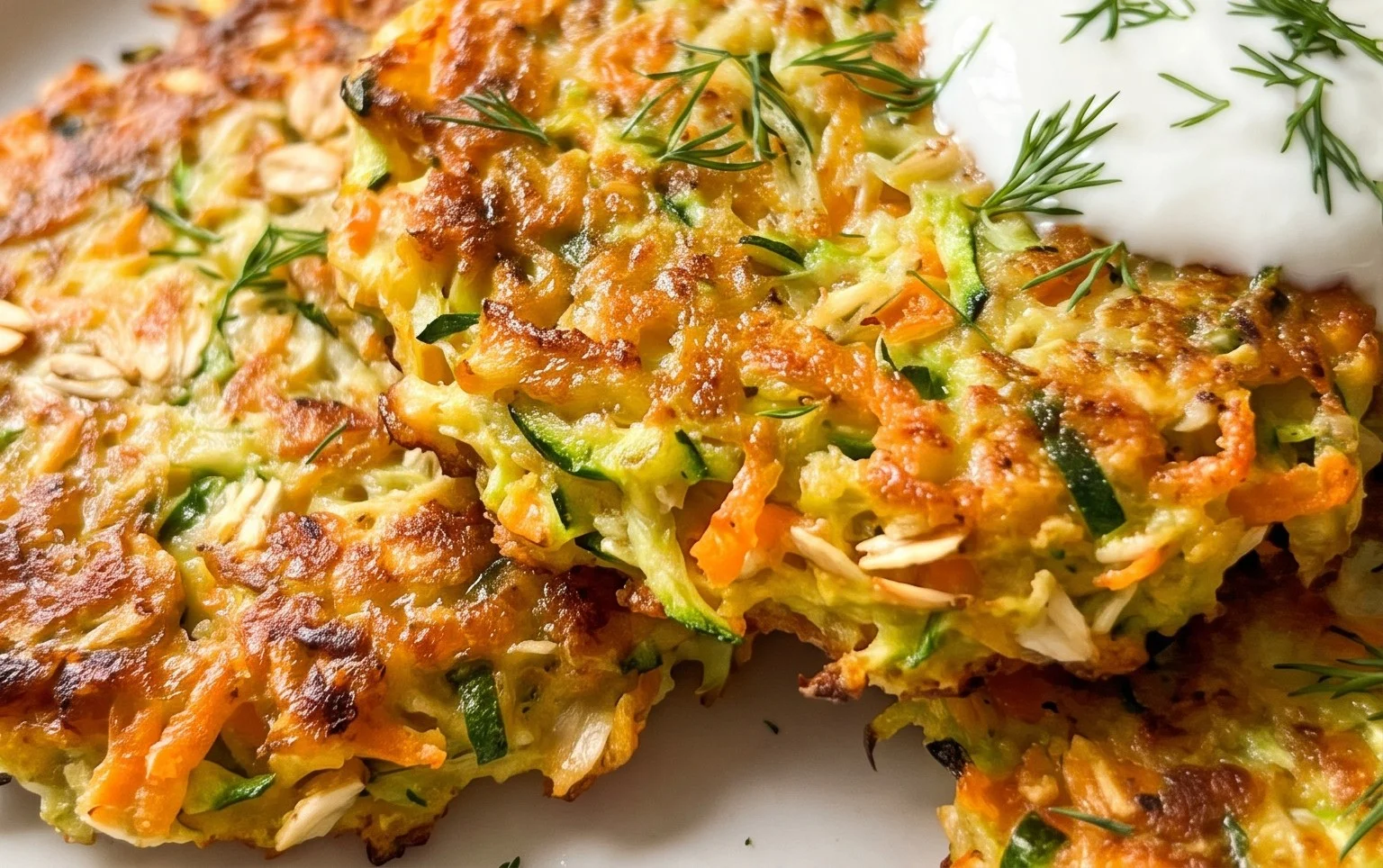 Zucchinipuffer mit Haferflocken und Möhren