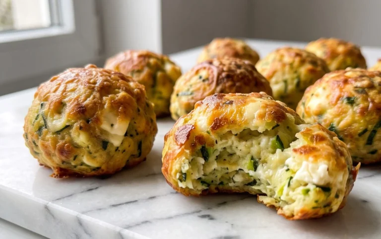 Knusprige Zucchini-Feta-Bällchen aus dem Ofen genießen!