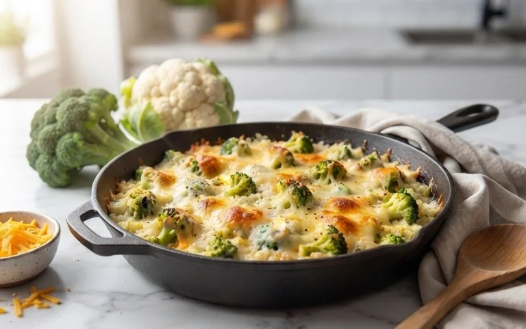 Cheesy Broccoli Cauliflower Rice