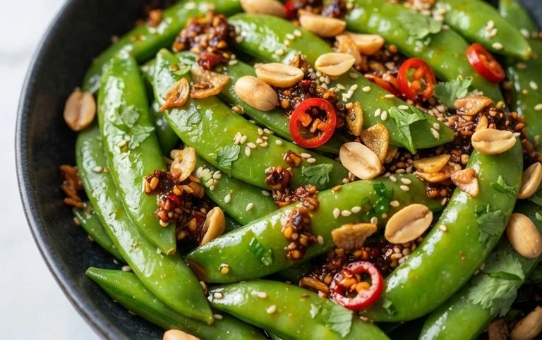 Chili Crisp Snap Pea Salad