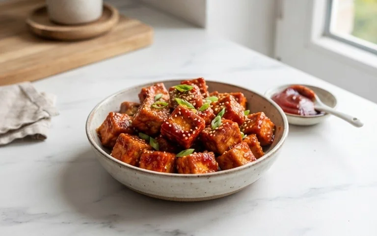 Crispy Gochujang Korean Tofu