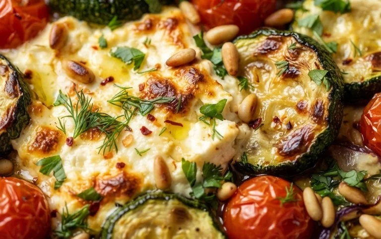 Courgettes feta au four