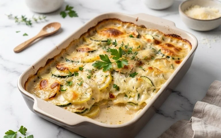 Kartoffel-Zucchini-Auflauf – so cremig & lecker