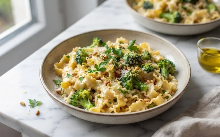 Mafaldine Pasta Limone with Broccoli
