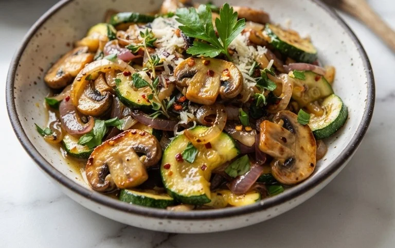 Skillet Zucchini and Mushrooms