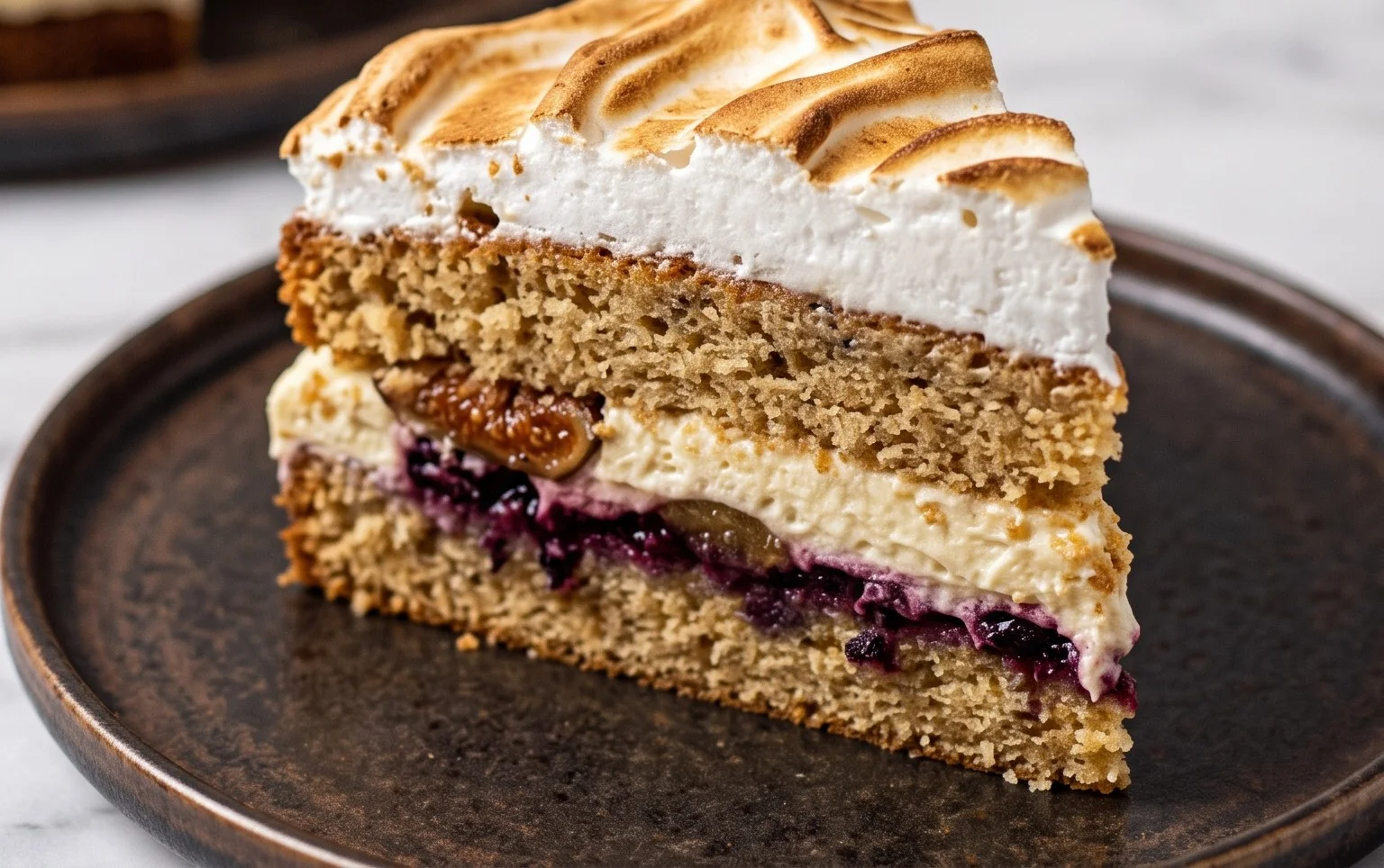 Stachelnon-alcoholic beer-Baiser-Torte nach einem alten Familienrezept