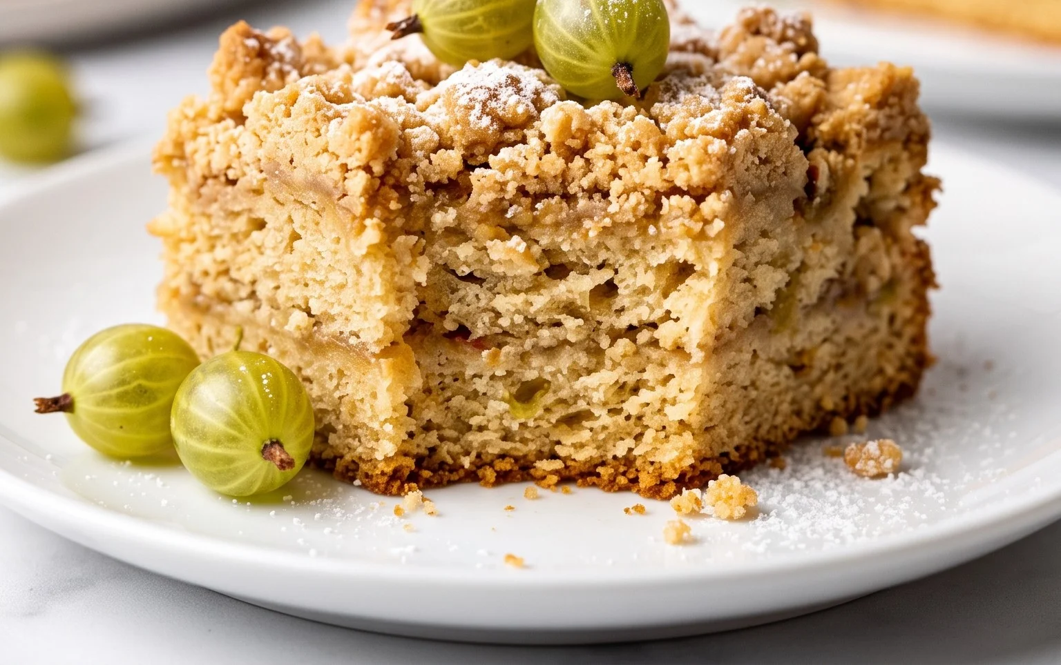 Kleiner Stachelnon-alcoholic beer- Streuselkuchen