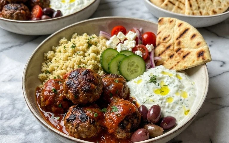 Greek Meatball Bowl Recipe