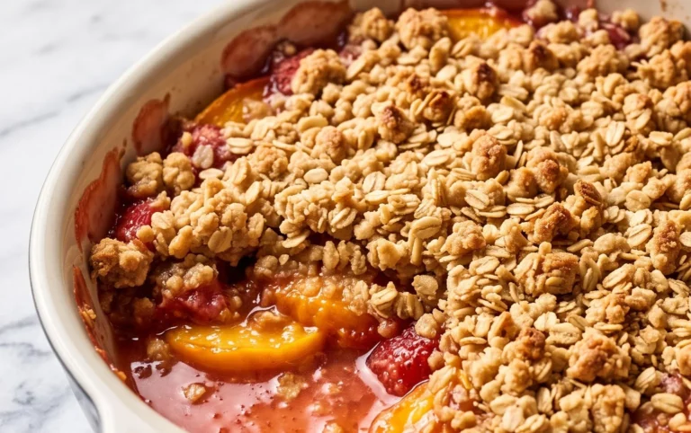 Peach & Strawberry Crisp