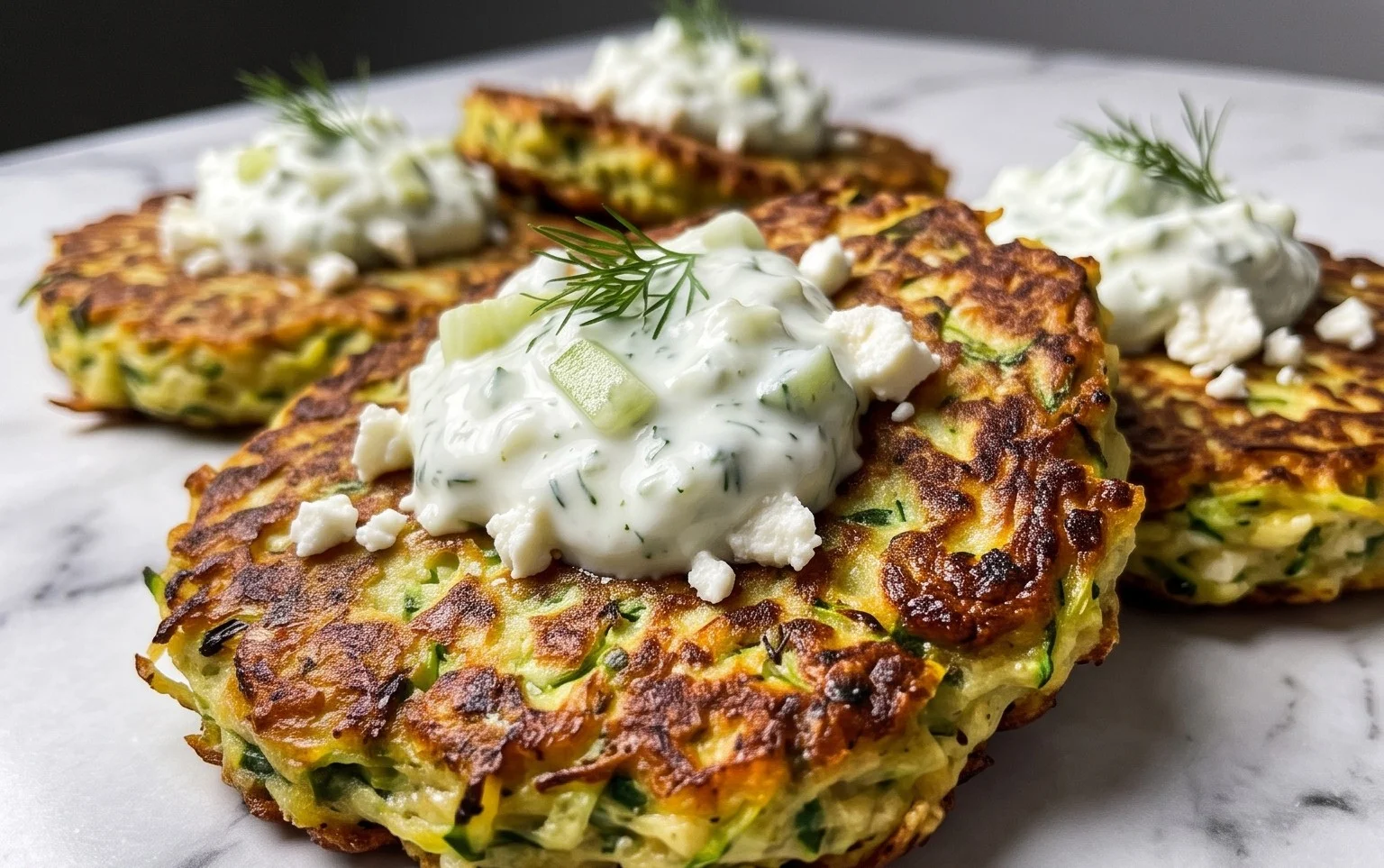 Zucchinipuffer mit Feta und Tzatziki: Das Unglaubliche Ultimative Rezept für 4 Portionen