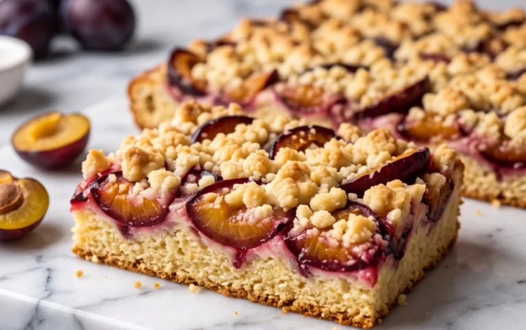 Rezept für Streusel-Pflaumenkuchen vom Blech mit Hefeteig