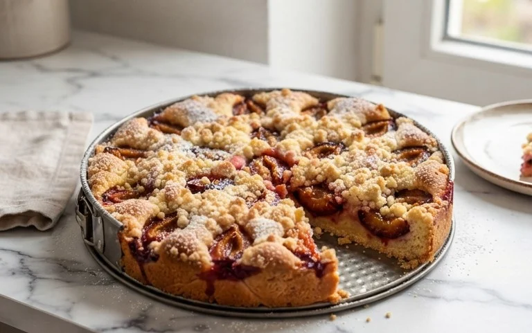 Pflaumenkuchen mit Streuseln aus der Springform Rezept
