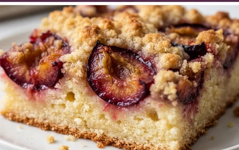 Pflaumenkuchen mit Streusel vom Blech (Quark-Öl-Teig)