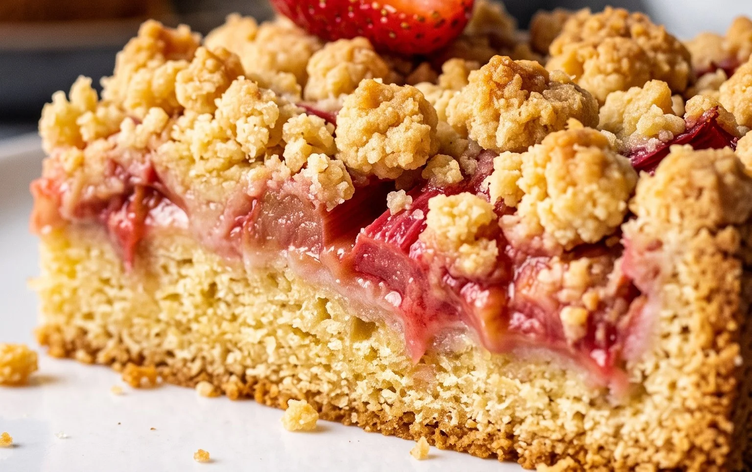 Rhabarberkuchen mit Streusel – Rezept für Eilige