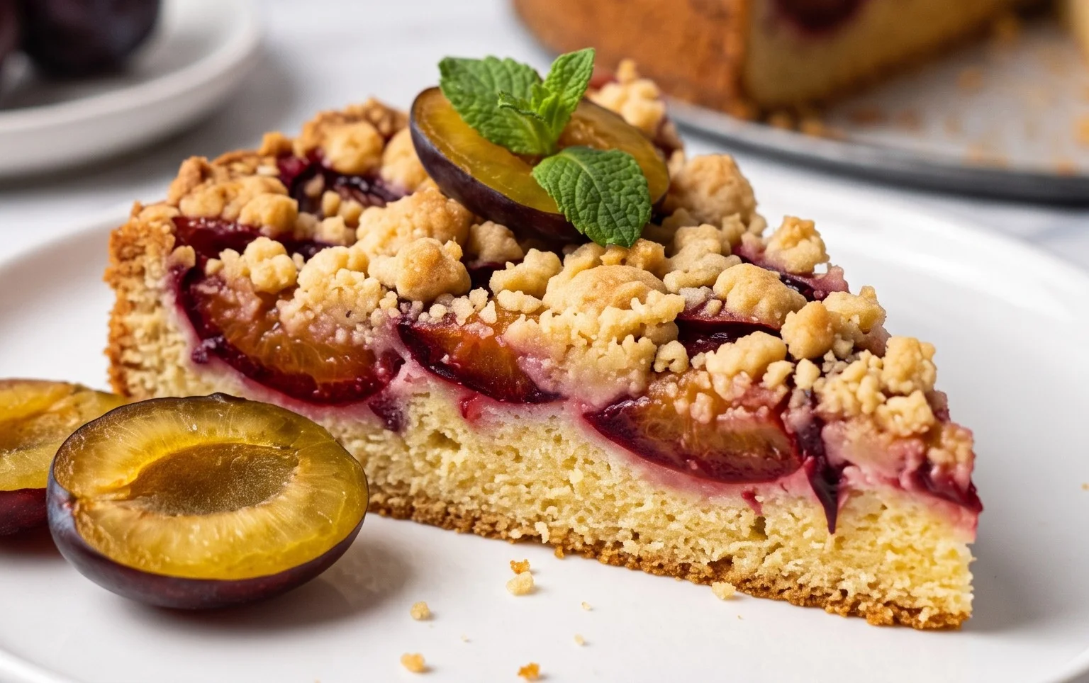 Pflaumenkuchen mit Streuseln