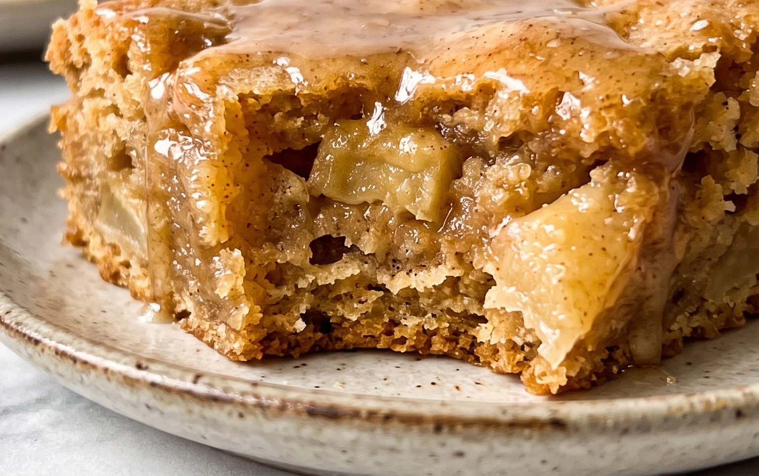 Maple Glazed Apple Blondies