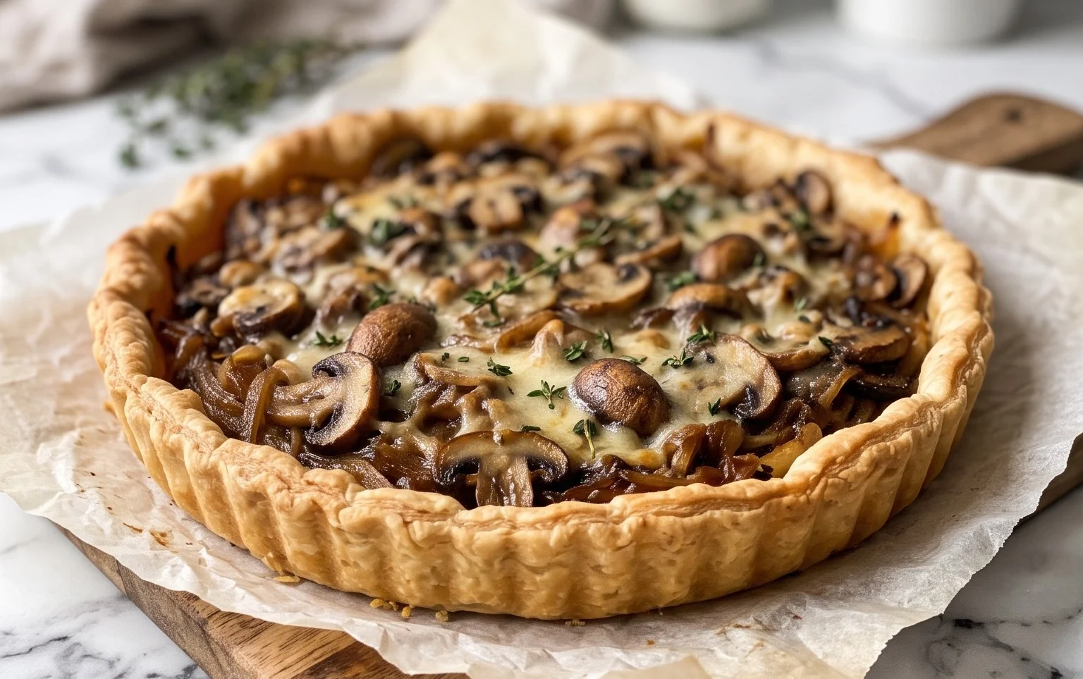 Herzhafter Onion Mushroom Tart – Einfach selber machen