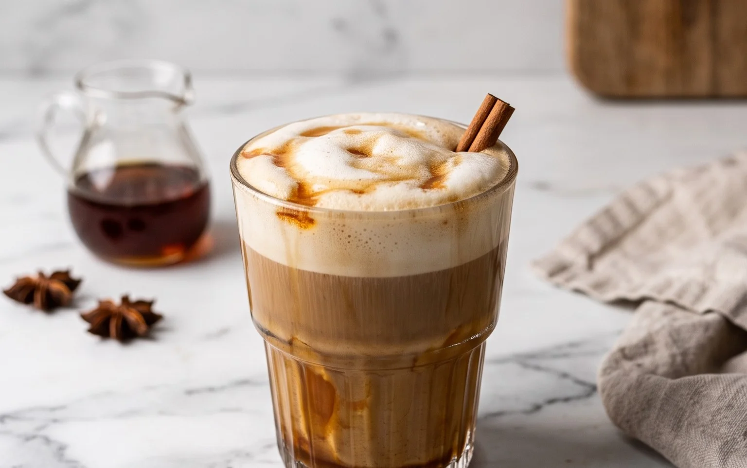 Ahorn Chai Tee Latte Rezept zum Selbermachen